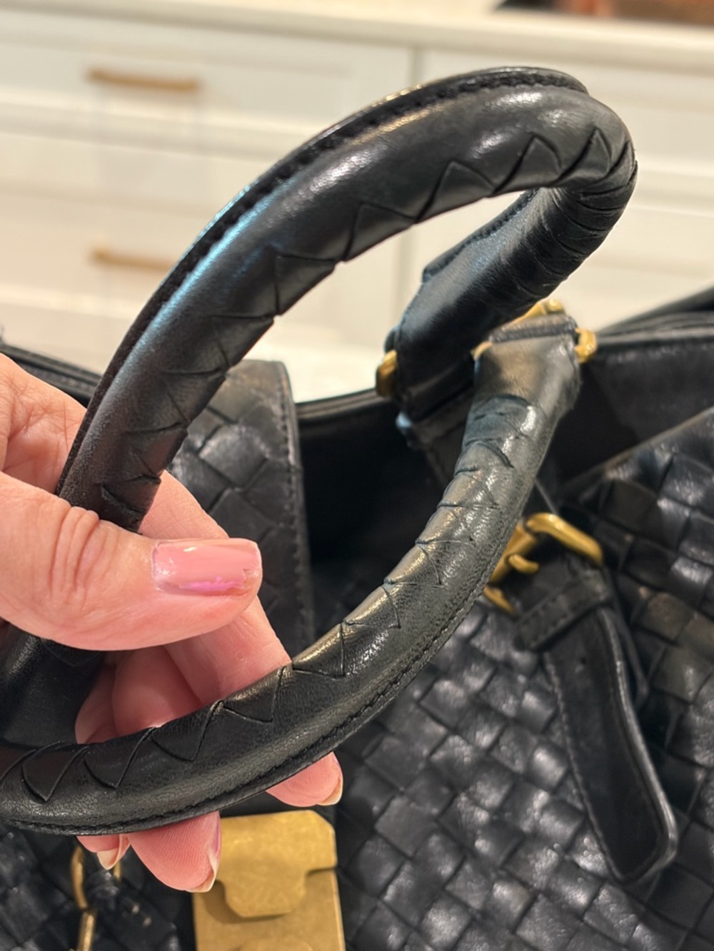 Bottega Veneta Black Intrecciato Nappa Leather Roma Tote Bag - Picture 14 of 17